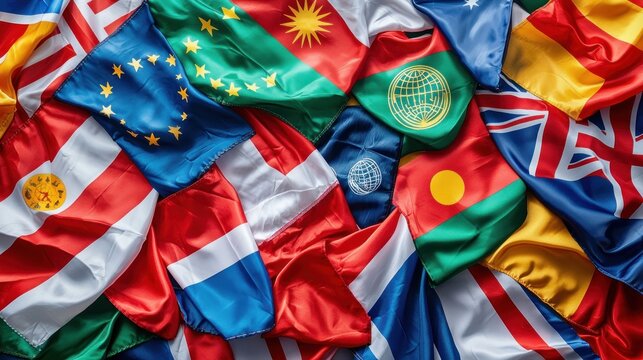 A Colorful Tapestry of Global Unity: A Collection of World Flags