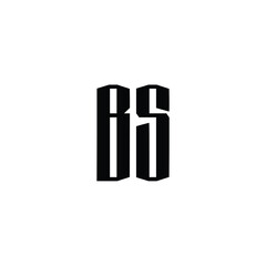 BS monogram logo design letter text name symbol monochrome logotype alphabet character simple logo