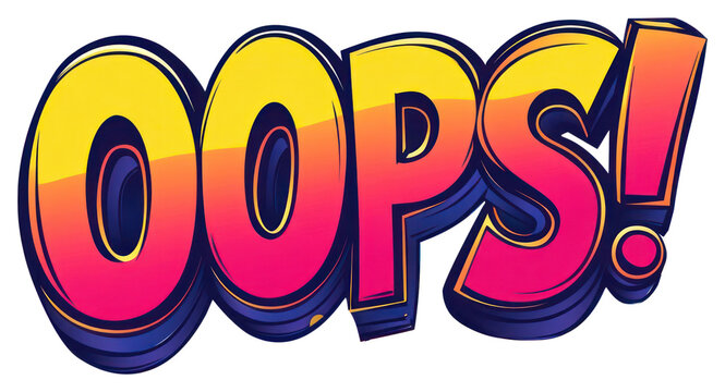 PNG Text comic oops art.