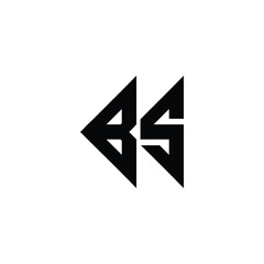 BS monogram logo design letter text name symbol monochrome logotype alphabet character simple logo