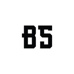 BS monogram logo design letter text name symbol monochrome logotype alphabet character simple logo