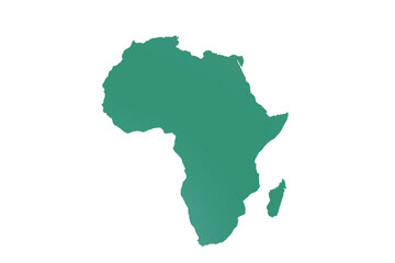 Map of Africa, sign silhouette. World Map Globe. Vector Illustration isolated on transparen background. African continent.