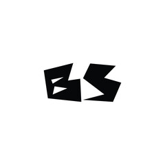 BS monogram logo design letter text name symbol monochrome logotype alphabet character simple logo