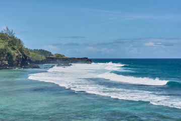 Naklejka premium Le Gris Gris cliffs and beach on the south coast of Mauritius island, Africa
