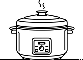 RICE COOKER VECTOR ILLUSTATION