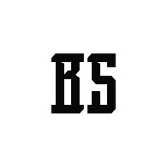 BS monogram logo design letter text name symbol monochrome logotype alphabet character simple logo