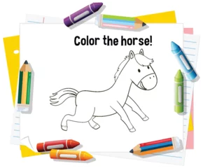 Colorful Horse Doodle for Kids