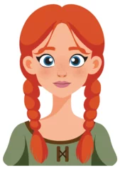 Red-Haired Woman with Braids