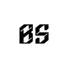 BS monogram logo design letter text name symbol monochrome logotype alphabet character simple logo