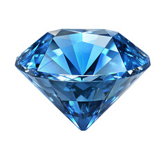 A blue diamond on white background