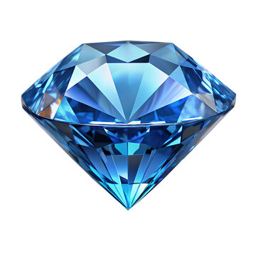 A blue diamond on white  background