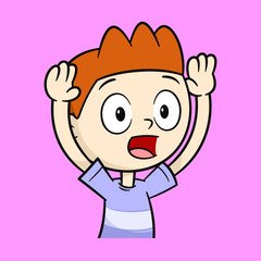 Cartoon Surprised Expression – Cute Character with a Shocked Face