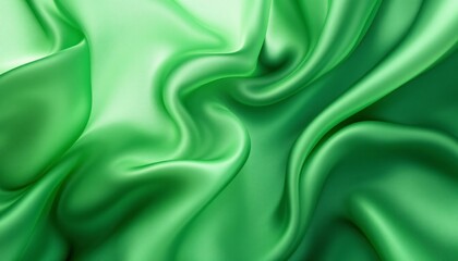 Obraz premium Emerald Green Silk Fabric Texture: A Luxurious and Smooth Background