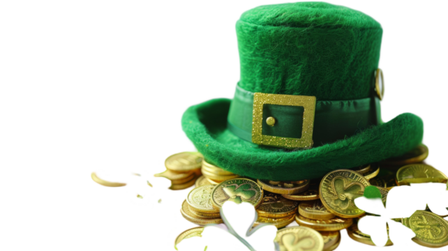 Leprechaun Hat for Gold Coins, St. Patrick's Day.