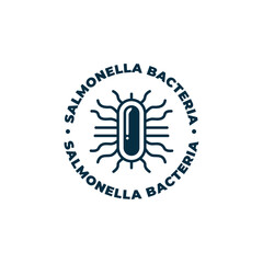 Salmonella Bacteria and virus logo vector