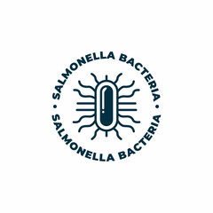 Salmonella Bacteria and virus logo vector