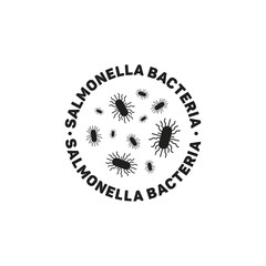 Salmonella Bacteria and virus logo vector