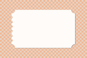 Vector empty ticket template. Isolated modern coupon mockup for travelling, movie, theater, airplane. Blank white tickets, icon. Concert, festival, event admit layouts.