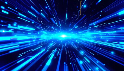 Digital Speed: Abstract Lightspeed Tunnel