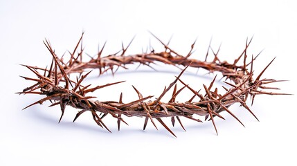 Obraz premium Crown of thorns on white 
