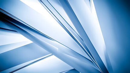 Obraz premium Abstract blue hues with sharp angles and layered geometric shapes creating a modern artistic background design