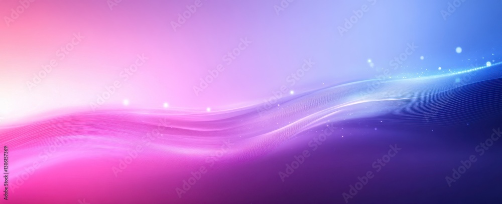Poster abstract colorful gradient background featuring smooth flowing lines and luminous particles in shade