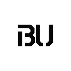 BU monogram logo design letter text name symbol monochrome logotype alphabet character simple logo