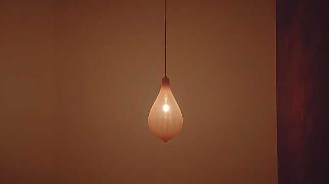 Warm Glowing Pendant Light Minimalist Interior Design