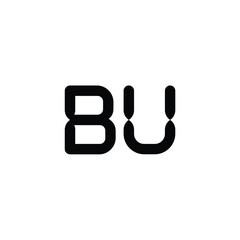 BU monogram logo design letter text name symbol monochrome logotype alphabet character simple logo