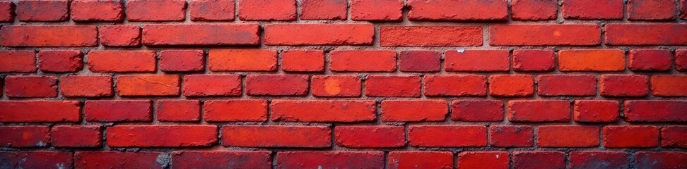 Obraz premium Weathered red brick wall texture, aged surface, building, vintage, retro