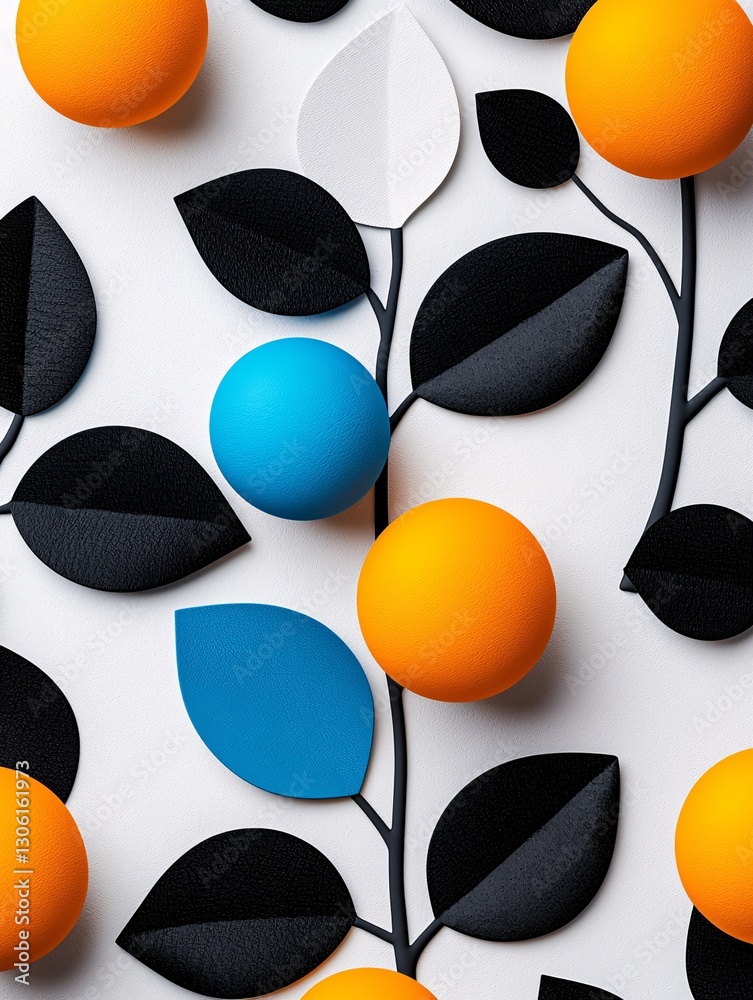 Aufkleber minimalist eccentric patterns with abstract simplicity, clean lines, and unexpected color combinatio