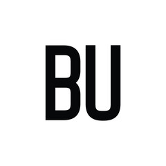 BU monogram logo design letter text name symbol monochrome logotype alphabet character simple logo