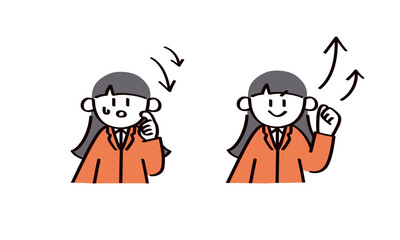 ビジネスウーマンのイラストセット