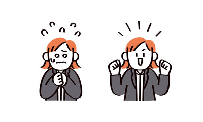 ビジネスウーマンのイラストセット