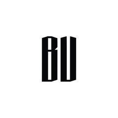 BU monogram logo design letter text name symbol monochrome logotype alphabet character simple logo