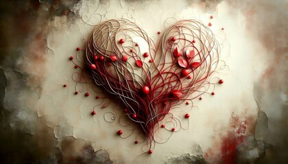 The serene artistic portrayal of love drawn from the beauty of nature.