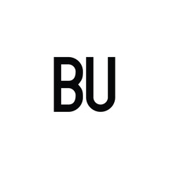 BU monogram logo design letter text name symbol monochrome logotype alphabet character simple logo