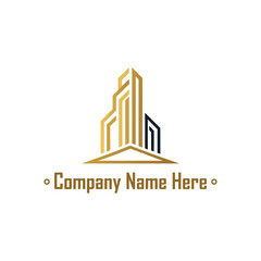 Fototapeta premium Golden Cityscape Logo
