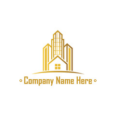 Fototapeta premium Golden Cityscape Logo