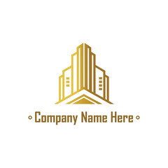 Obraz premium Golden Cityscape Logo