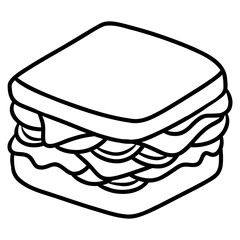 vector illustration of a sandwich logo