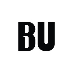 BU monogram logo design letter text name symbol monochrome logotype alphabet character simple logo