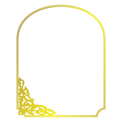 gold invitation border frame.eps