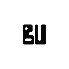 BU monogram logo design letter text name symbol monochrome logotype alphabet character simple logo