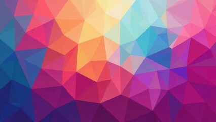 Obraz premium Abstract Colorful Geometric Low Poly Background Design Featuring a Vivid Spectrum of Triangles Intertwined in a Harmonious Pattern