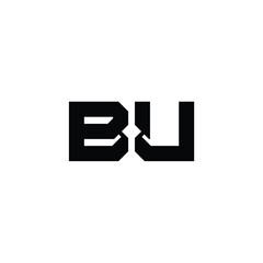 BU monogram logo design letter text name symbol monochrome logotype alphabet character simple logo