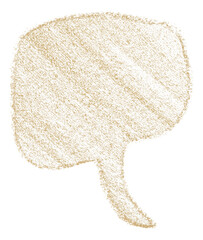 Separate light brown speech bubbles on transparent background.