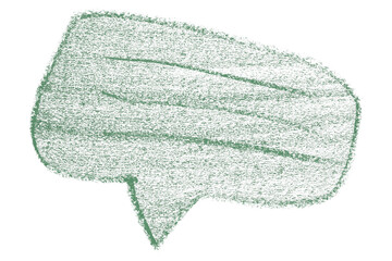 Separate green speech bubble on transparent background