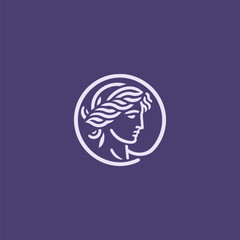 Greek Goddess Artemis Logo – A majestic Artemis logo representing hunt, nature, and strength.