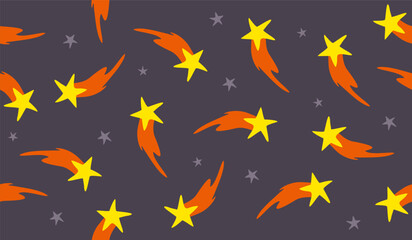 Cute stars pattern background vector design